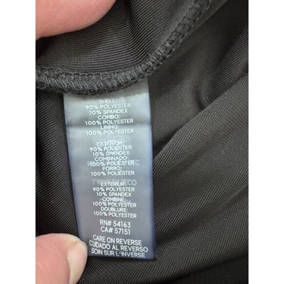 NEW!! "Calvin Klein" Black Velvet Dress Sheer Sleeve SZ 14 Dark Romance Classy - Picture 5 of 8